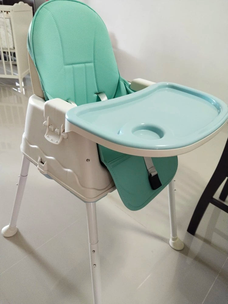  Foldable plasic Green baby high chair.