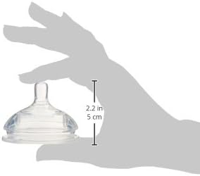 Comotomo Silicone nipple with a hand holding it, showing its size.