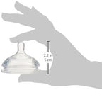 Comotomo Silicone nipple with a hand holding it, showing its size.