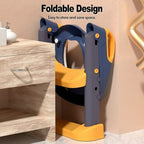 Foldable design product on a bathroom shelf with text indicating ease of storage.