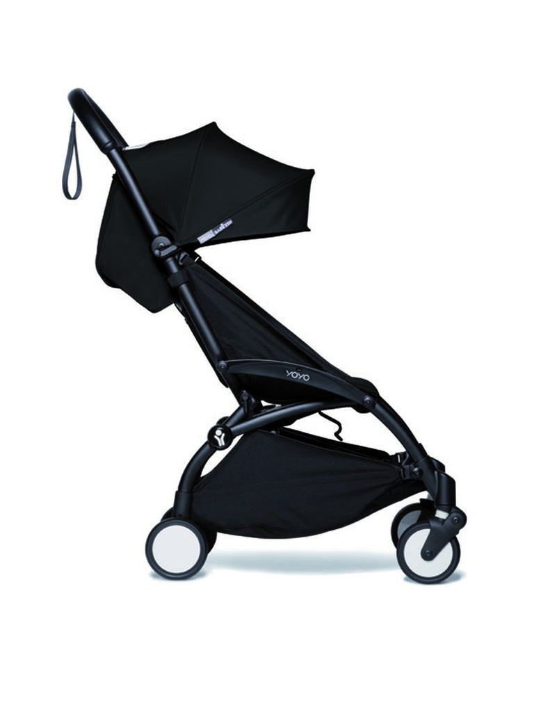 Black baby Life lightweight stroller.