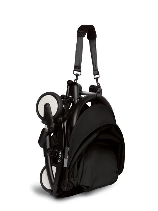 Black backpack with adjustable strap