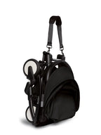 Black backpack with adjustable strap