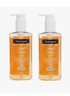 Two bottles of Neutrogena Deep Clean gel wash .